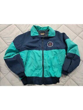 Men's Vintage 90s GTE Telecom Auburn Sportswear USA Colorblock Jacket
